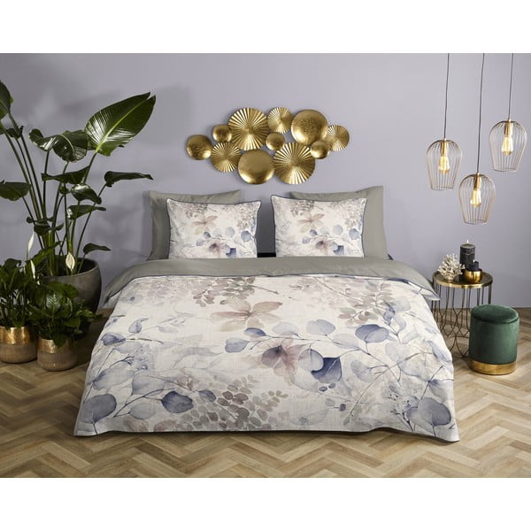 Bež enojna posteljnina iz bombažnega satena 140x200 cm – Descanso-image-1