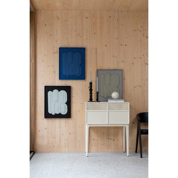 Kremno bela komoda v hrastovem dekorju 80x100x45 cm June – Zuiver-image-1