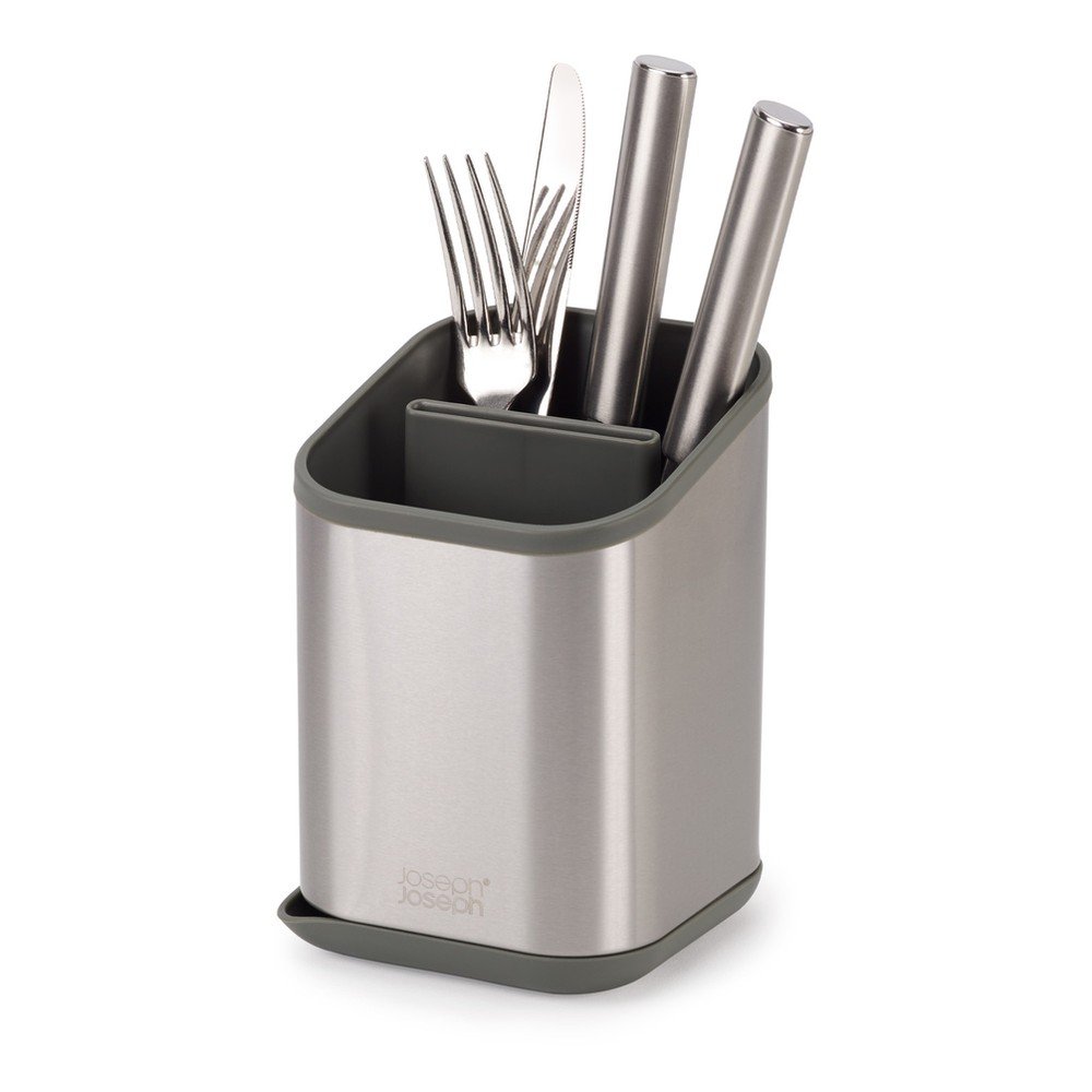 Odcejalnik posode za pribor iz nerjavečega jekla v sijajno srebrni barvi 11x11,5 cm Duo Steel