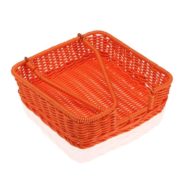 Oranžna košara za papirnate prtičke Versa Wonda, 20 x 20 cm