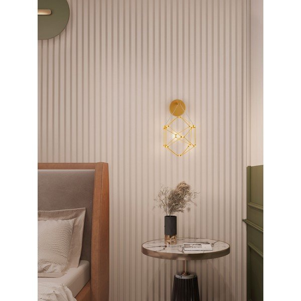 Aluminijasta LED stenska svetilka v zlati barvi Nebula – Nova Luce-image-2