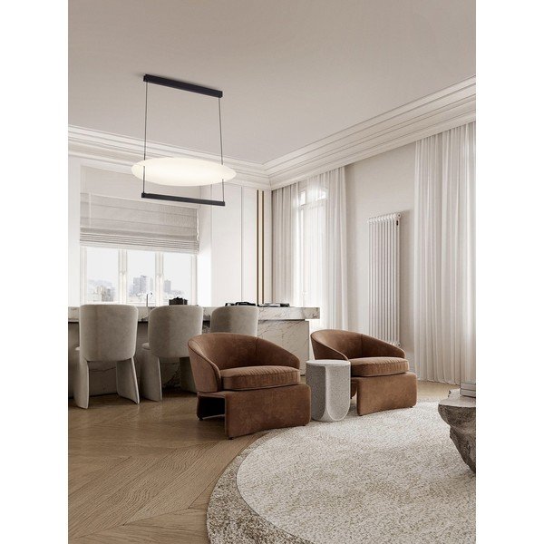 Bela/mat črna aluminijasta LED zatemnitvena viseča svetilka ø 80 cm Diona – Nova Luce-image-1