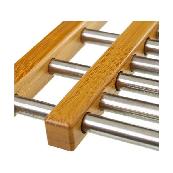 Nastavljiv bambusov in jeklen podstavek za vroče lonce Casa Selección-image-2