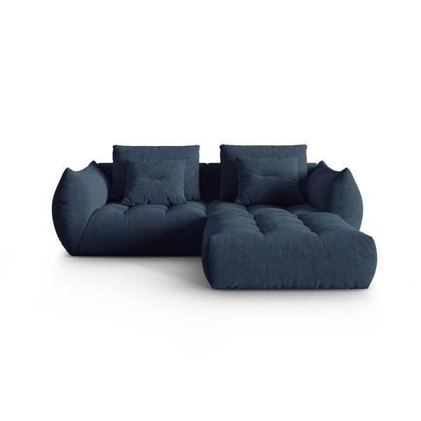Temno modra kotna sedežna garnitura (s kotom po izbiri) Bloom – Micadoni Home