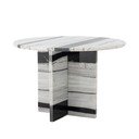 Črno-bela marmorna okrogla klubska mizica ø 61 cm Rosito – Bloomingville