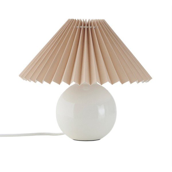 Bež/kremno bela tekstilna namizna svetilka (višina 22 cm) Mimmi – Ellos Home