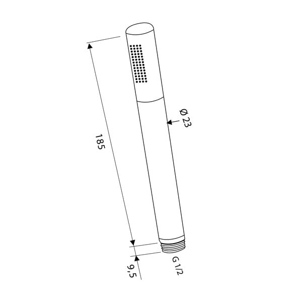 Medeninasta tuš ročka v zlati barvi ø 2 cm – Sapho-image-1