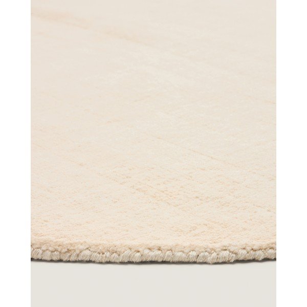 Kremno bela okrogla preproga ø 200 cm Empuries – Kave Home-image-4