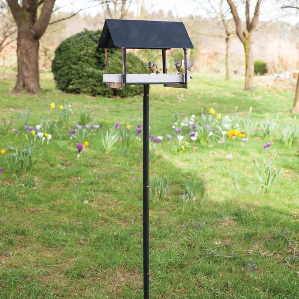 Antracitna kovinska ptičja hišica Esschert Design, višina 126 cm-image-3