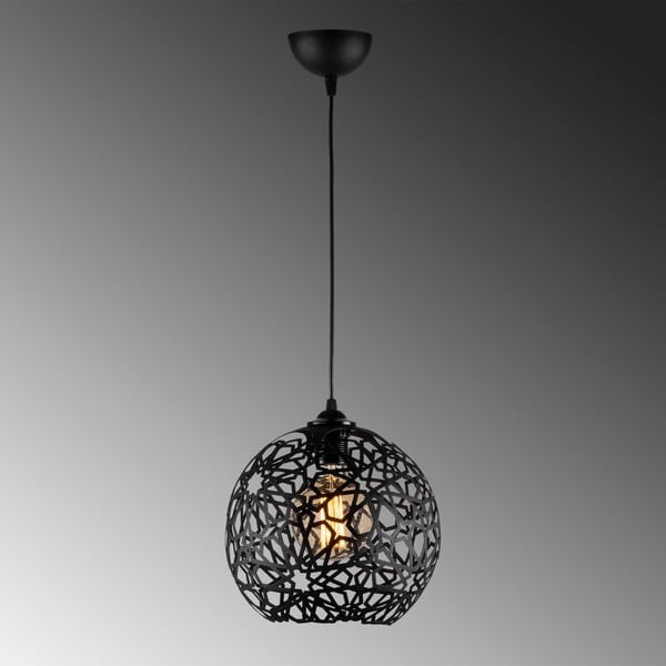 Črna viseča svetilka ø 25 cm Fellini – Opviq lights-image-2