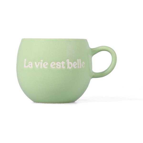 Zelena skodelica iz kamenine 420 ml Muggies – Salt&Pepper
