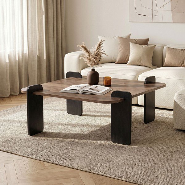 Rjava klubska mizica 90x90 cm Marais – Nordure-image-1