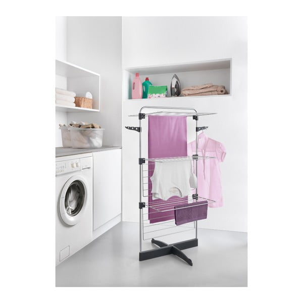 Sivo/v srebrni barvi stojalo za sušenje perila 22 m Thunder – Metaltex-image-3