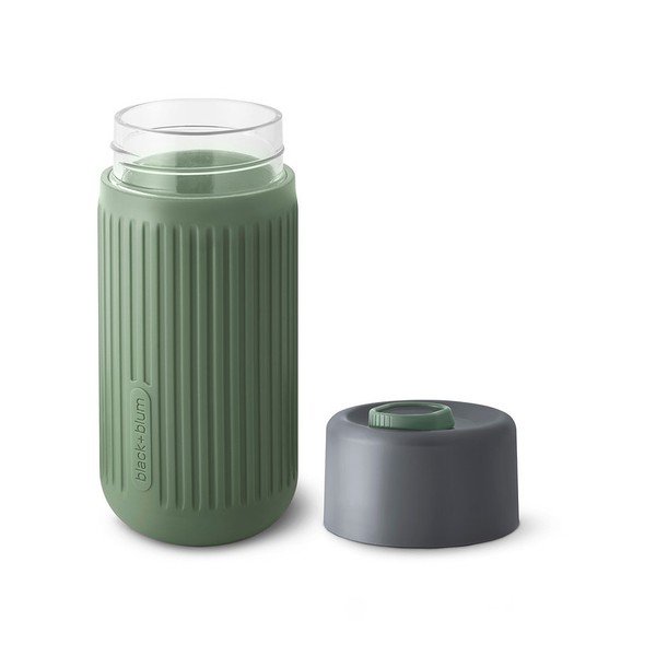 Zelen steklen potovalni lonček 340 ml – Black + Blum-image-2