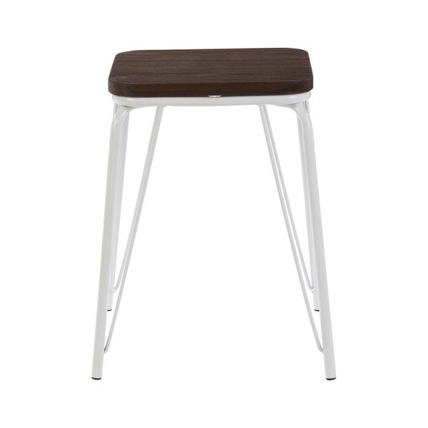 Bel/v temni naravni barvi stolček iz masivnega bresta District – Premier Housewares-image-2