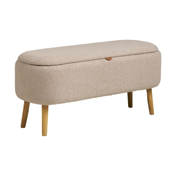 Bež klop iz tkanine bouclé Harlow – House Nordic-image-3