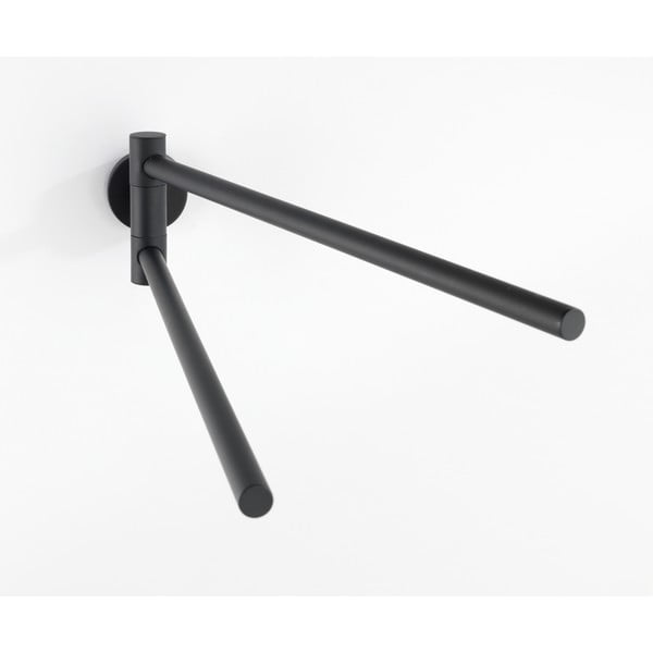 Mat črno stensko držalo za brisače iz nerjavečega jekla Bosio – Wenko-image-3