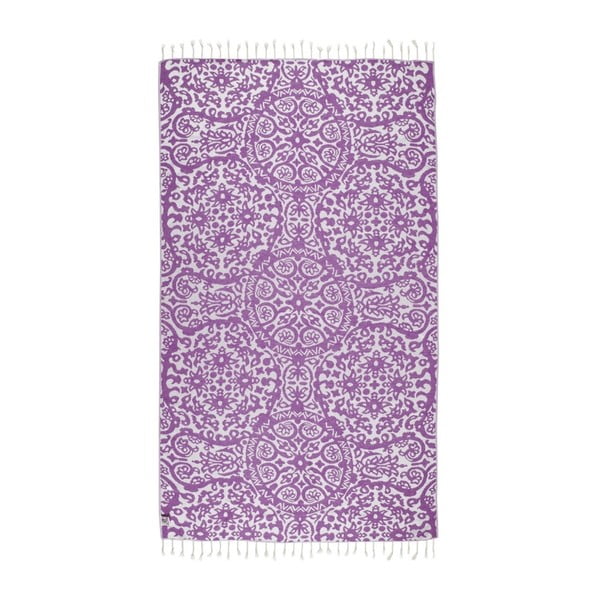 Vijolična brisača za hamam Kate Louise Camelia, 165 x 100 cm