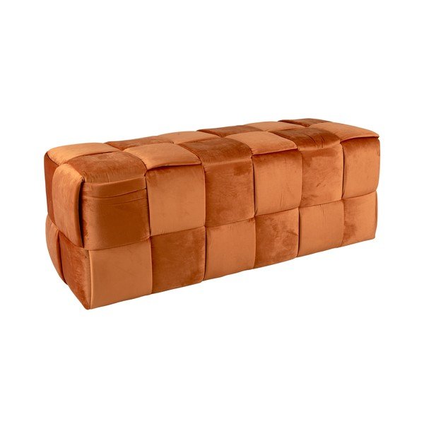 Oranžni žametni stolček Weaved - Leitmotiv