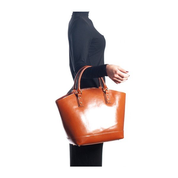 Usnjena torbica Sofia Cardoni 3016 Cognac-image-4