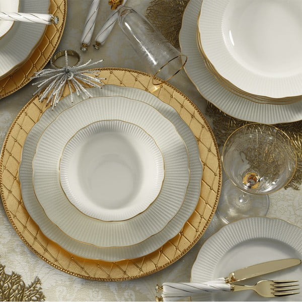 24-delni komplet porcelanskih krožnikov Kutahya Francis-image-1