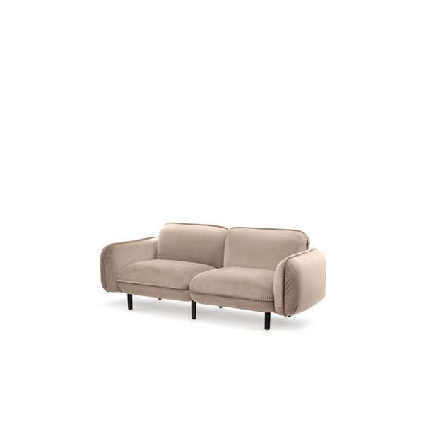 Bež žametna sedežna garnitura 188 cm Bean – EMKO-image-2