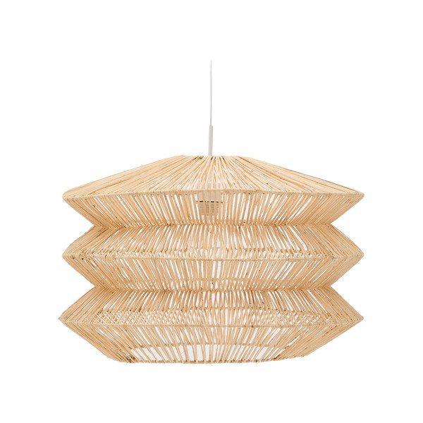 Viseča svetilka v naravni barvi s senčilom iz ratana Dakit – Kave Home