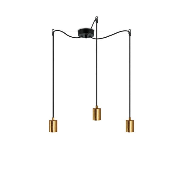 Trojna viseča svetilka detajli v zlati barvi Sotto Luce Cero