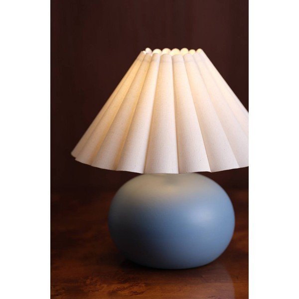 Bela/modra keramična namizna svetilka (višina 34 cm) Crasso – Jotex-image-1