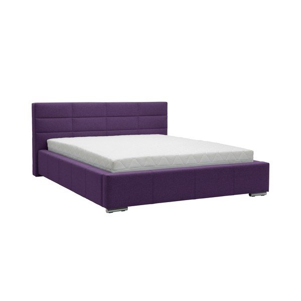 Vijolična zakonska postelja Mazzini Beds Reve, 160 x 200 cm