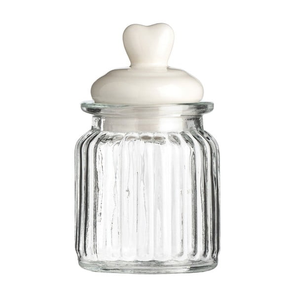 Steklen kozarec z belim pokrovom Premier Housewares, 300 ml