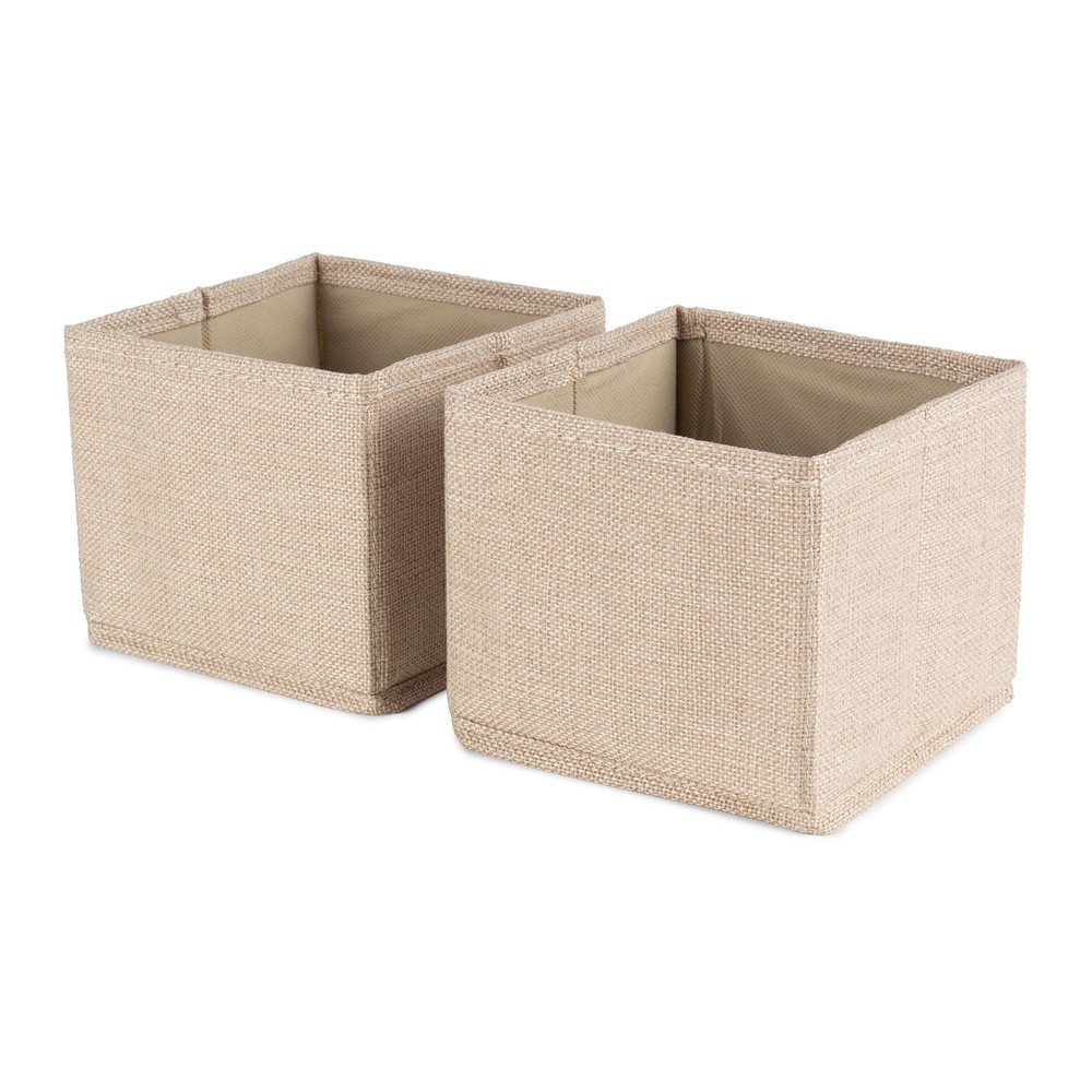 Bež tekstilne škatle za shranjevanje v kompletu 2 ks 14x12x12 cm Sandy