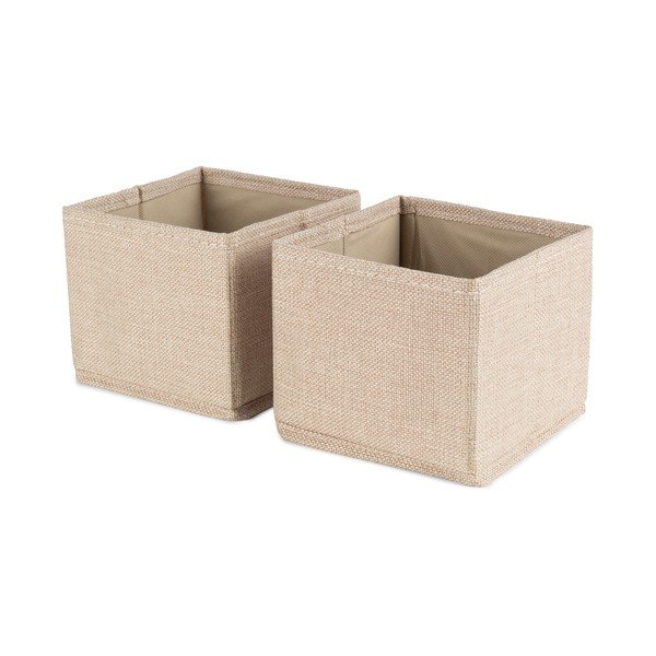 Bež tekstilne škatle za shranjevanje v kompletu 2 ks 14x12x12 cm Sandy – Compactor