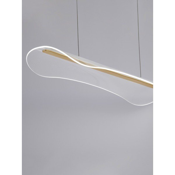 Aluminijasta LED zatemnitvena viseča svetilka v zlati barvi s senčilom iz akrilnega stekla Agos – Nova Luce-image-2