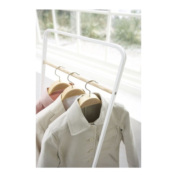 Belo kovinsko stojalo za oblačila Tower – YAMAZAKI-image-3