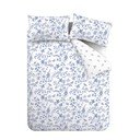 Modra enojna posteljnina iz bombažnega perkala 135x200 cm Thea Floral – Bianca