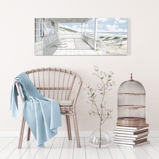 Slika Styler Canvas Watercolor House On The Beach, 60 x 150 cm