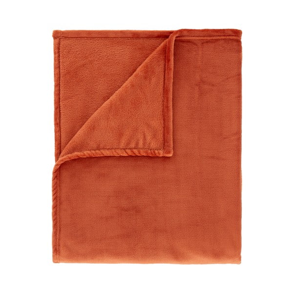 Oranžna odeja iz mikropliša 130x170 cm Raschel Velvet – Catherine Lansfield