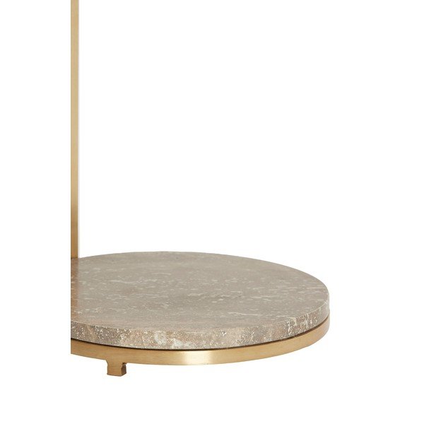 Okrogla stranska mizica z marmorno mizno ploščo ø 26 cm Leda – Light & Living-image-2