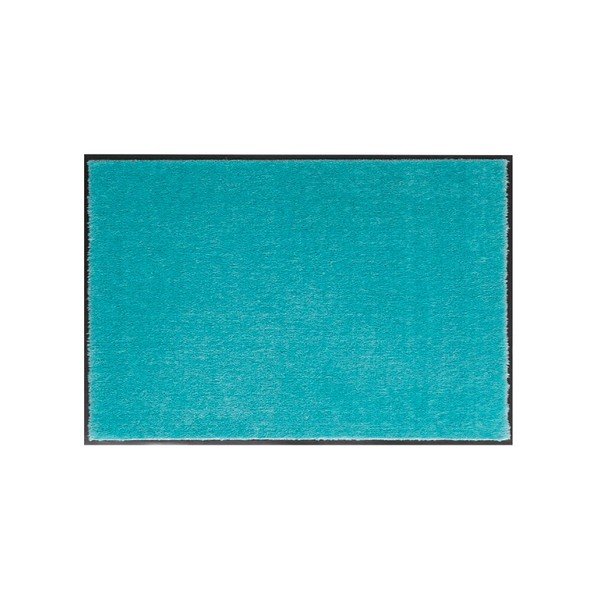 Svetlo turkizna Hanse Home preproga za vrata Soft and Clean, 39 x 58 cm