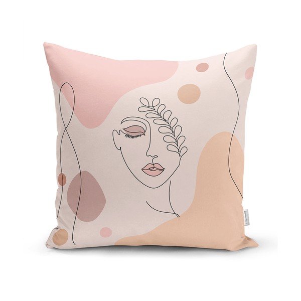Komplet 4 dekorativnih prevlek za vzglavnik Minimalist Cushion Covers Draw Art Women, 45 x 45 cm-image-2