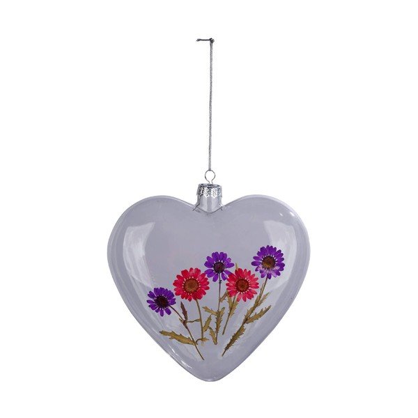 Steklena viseča dekoracija Ego Dekor Heart