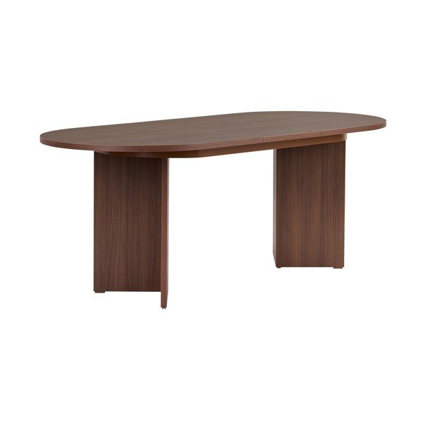Raztegljiva jedilna miza z dodatno ploščo v orehovem dekorju 90x160 cm Sorell – Kalune Design-image-4