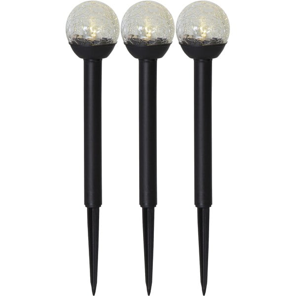 Komplet 3 zunanjih solarnih luči LED Star Trading Roma, višina 23 cm