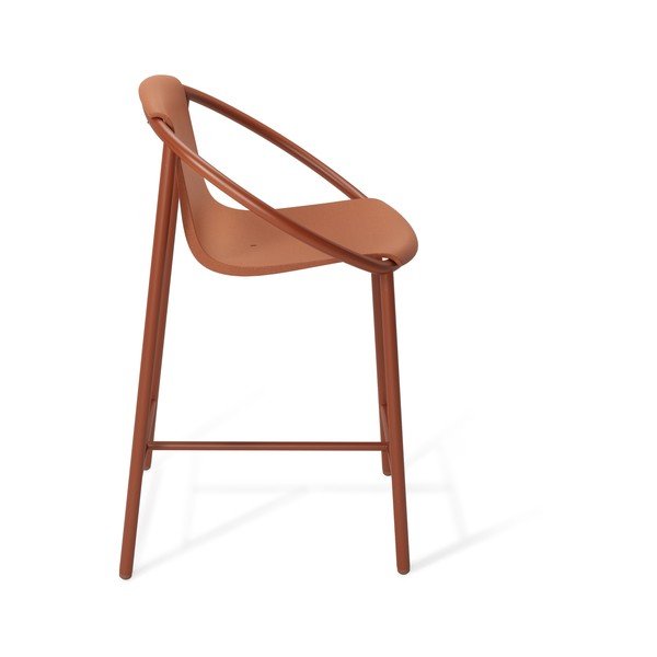 Opečnato oranžen plastičen barski stol 90 cm Ringo – Umbra-image-3