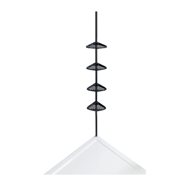 Črna kotna teleskopska kopalniška polica Opal – Allstar-image-4