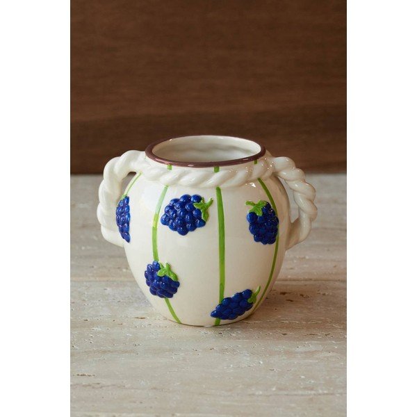 Bela vaza (višina 13 cm) Berries – Ellos Home-image-1