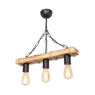 Stropna svetilka v črni in naravni barvi 10,5x48,5 cm - Squid Lighting