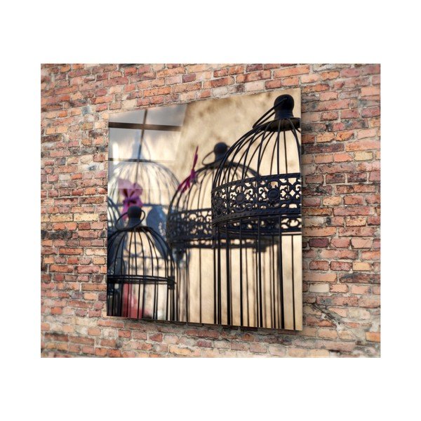 Slikanje na steklo 3D umetniške kletke, 50 x 50 cm-image-1