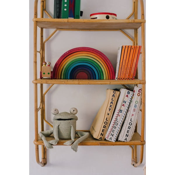 Zelena tekstilna otroška škatla za shranjevanje ø 15x15 cm Mini Fred the Frog – Lorena Canals-image-1